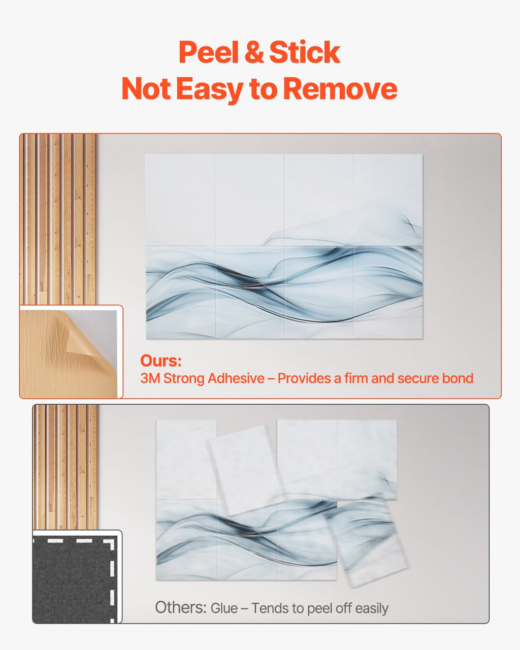 8 Pack Art Acoustic Panels, 47.24 X 23.62 X 0.4 Inch Soundproof Wall Tiles, Self Adhesive Decorative Sound Dampening Absorbing Boards For Home, Office, Studio, Gaming Room,Theater,Simplicity