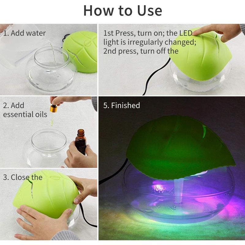 Air Purifier -Four Colors - Water Filtration Air Purifier For Home And Office - Equipped With LED Night Light