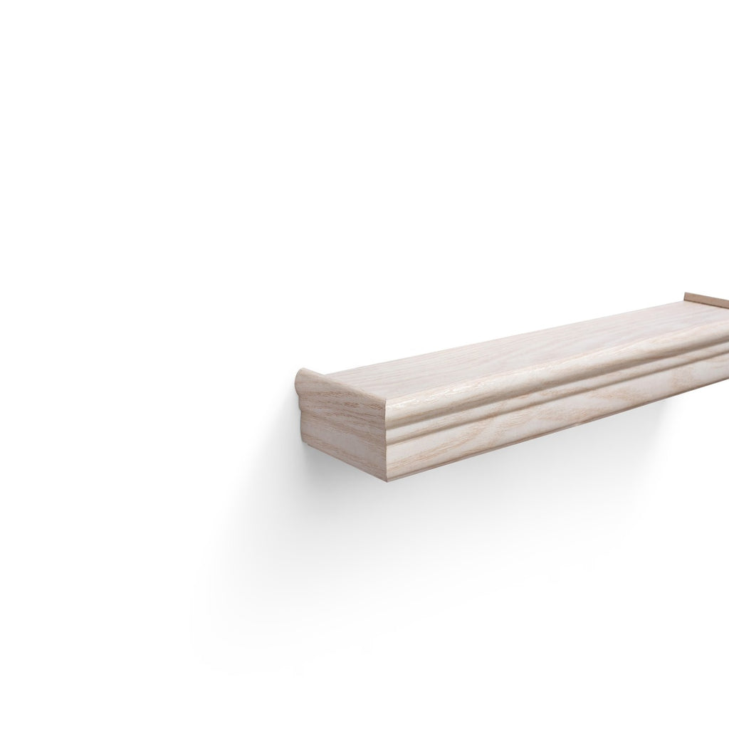Floating Shelves 17.9 Wall Mounted Wood Shelves For Bathroom, Bedroom, Living Room, Kitchen, Hanging Shelf For Books Storage Decor With Invisible Brackets, White