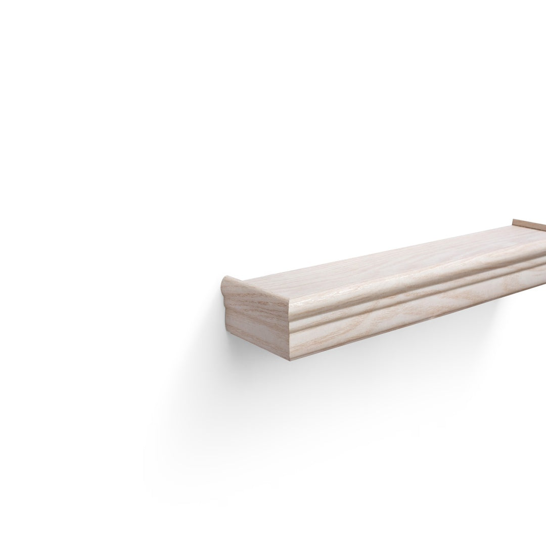 Floating Shelves 17.9 Wall Mounted Wood Shelves For Bathroom, Bedroom, Living Room, Kitchen, Hanging Shelf For Books Storage Decor With Invisible Brackets, White