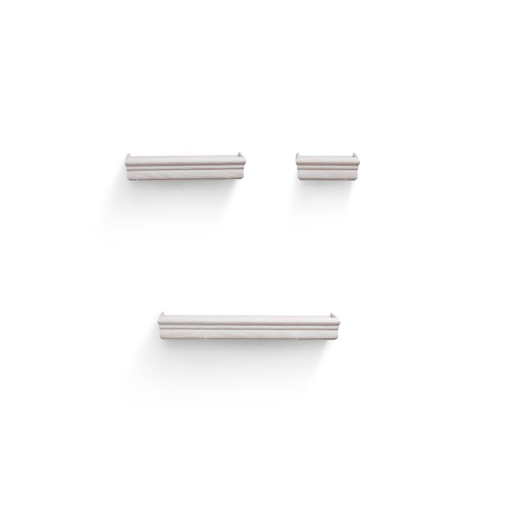 Floating Shelves 17.9 Wall Mounted Wood Shelves For Bathroom, Bedroom, Living Room, Kitchen, Hanging Shelf For Books Storage Decor With Invisible Brackets, White