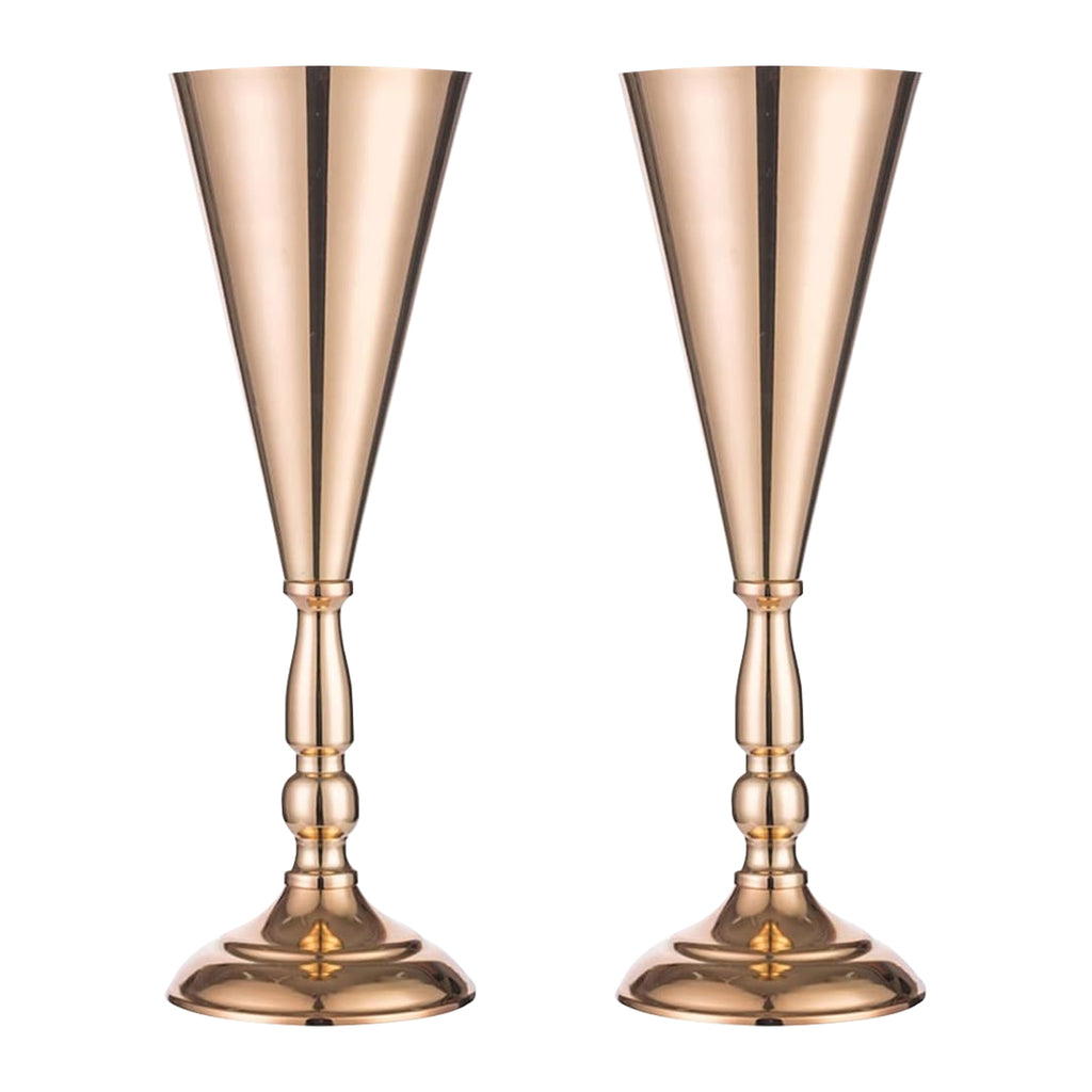 2 Pcs Golden Vase Flower Wedding Centerpieces