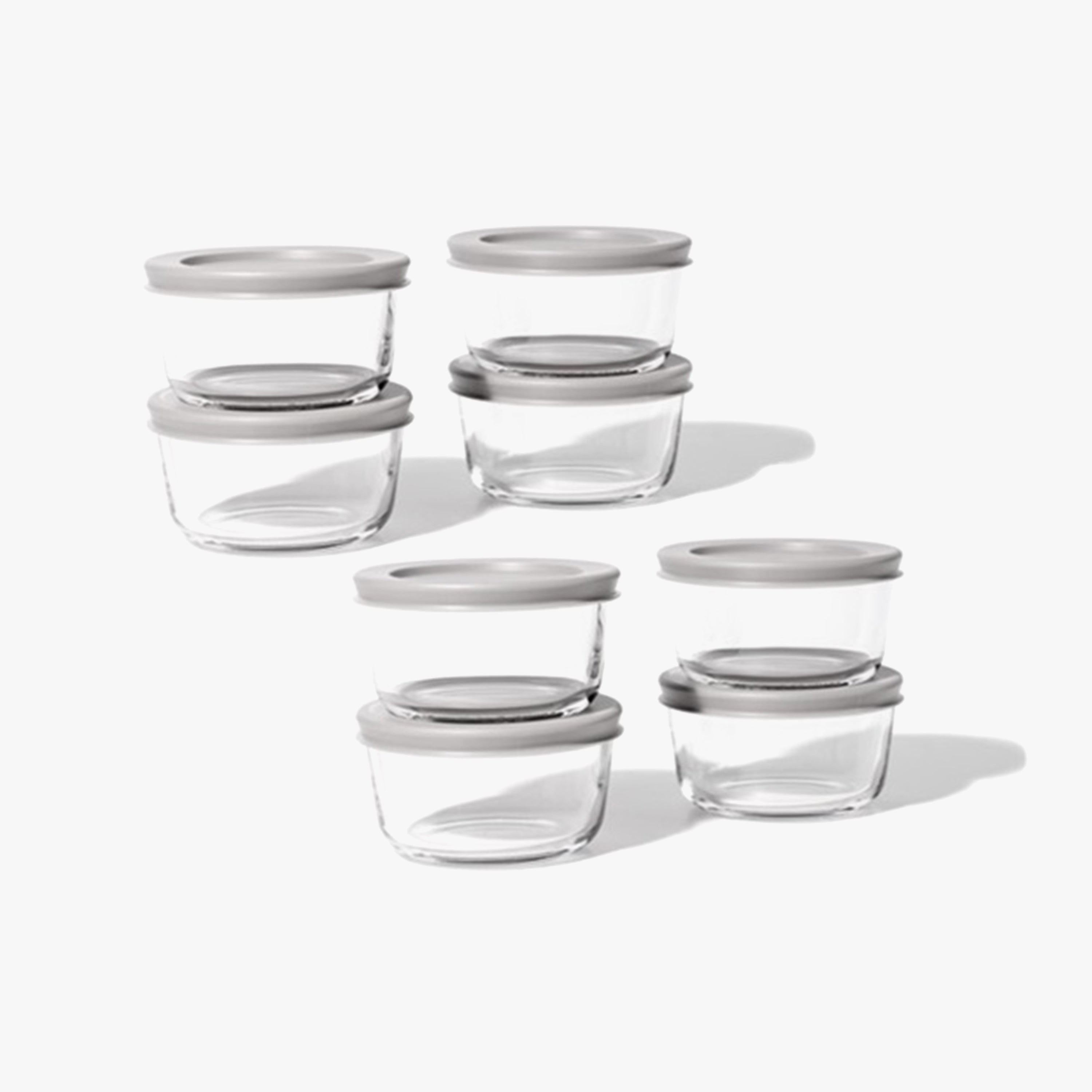 Glass Food Storage Containers - 16 Piece 1 Cup Set (8 Containers + 8 Lids)-0