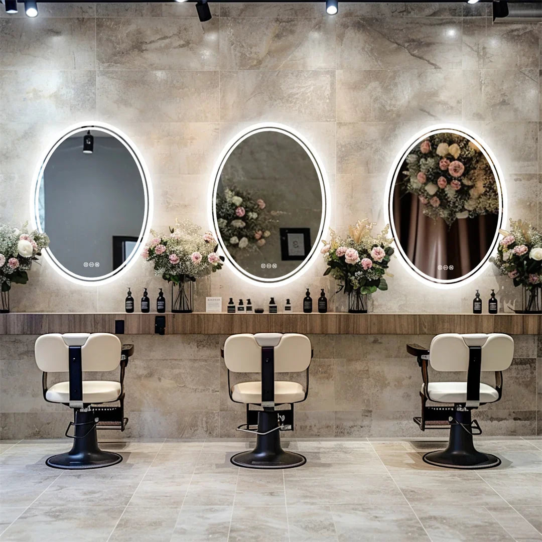 Elegant Glow Oval Mirror