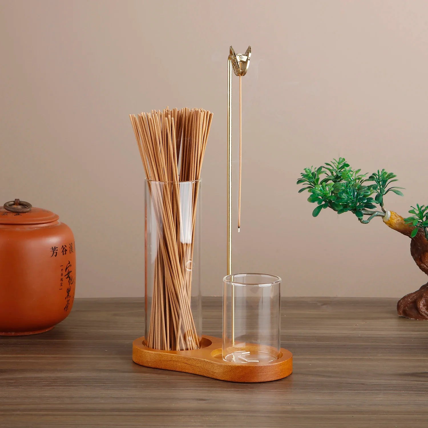 Elegant Glass Incense Holder