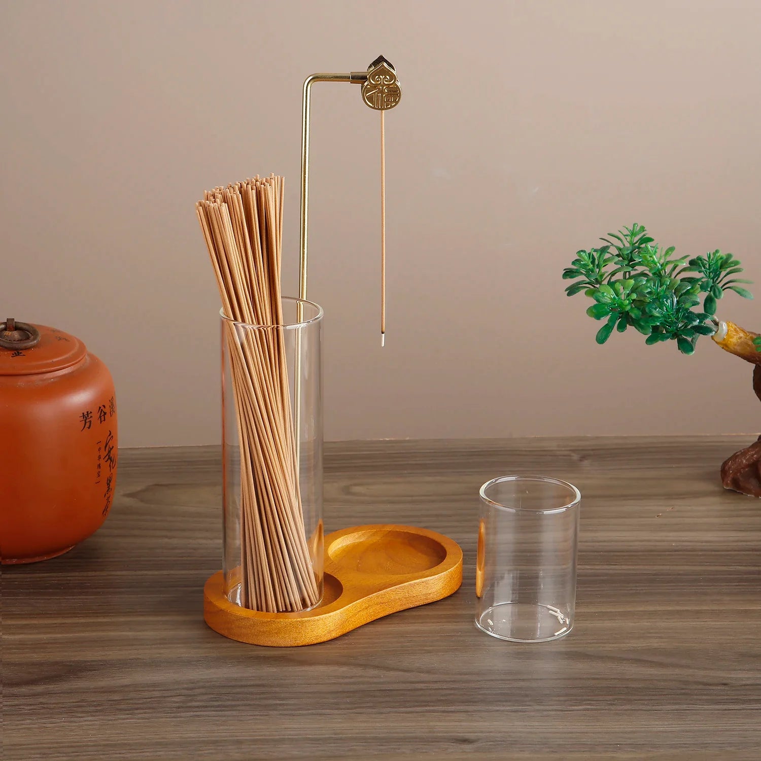 Elegant Glass Incense Holder