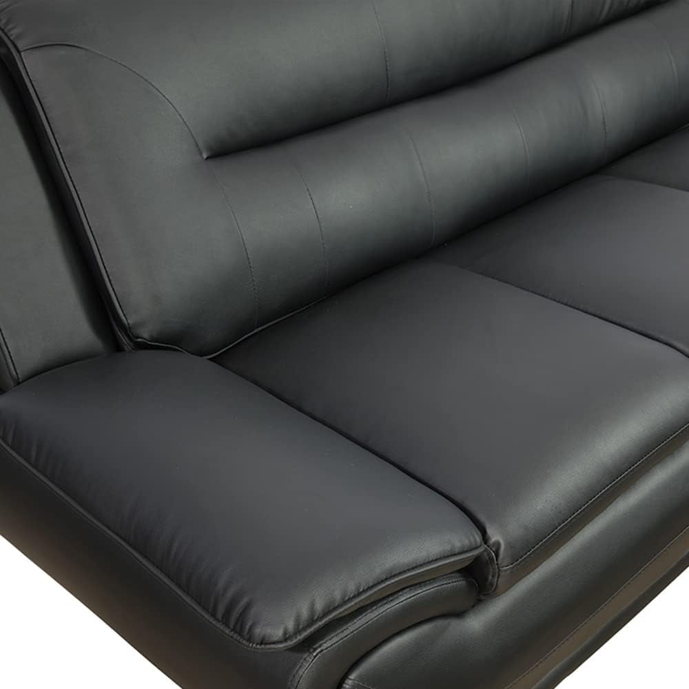 Leather Sofa and Loveseat Set for Living Room Black Leather Furniture