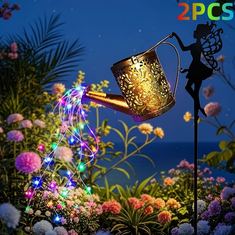 2PCS Solar Garden Decorative Lamp, Outdoor Landscape Lamp, Torch Lamp, Outdoor Lighting Lamp, Party Atmosphere Lamp, Fairy Lamp, Suitable For Gardens, Parks, Commercial Streets, Holiday Gifts.