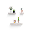 Floating Shelves 17.9 Wall Mounted Wood Shelves For Bathroom, Bedroom, Living Room, Kitchen, Hanging Shelf For Books Storage Decor With Invisible Brackets, White