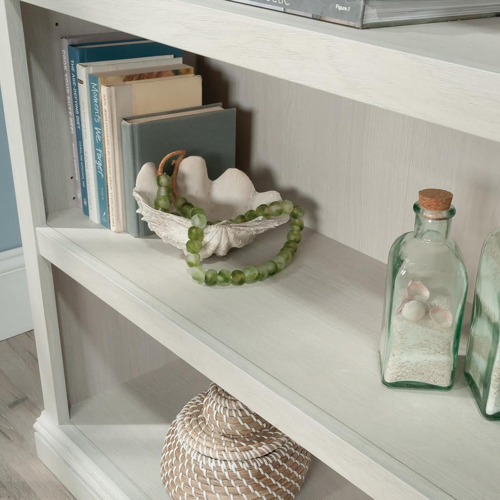 3 Tier Wooden Bookcase Glacier Oak Multipurpose Bookshelf For Home Office And Living Room