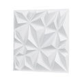 3D Wall Panels, 33-Pack 11.81 X 11.81 In PVC Modern Art Minimalist Diamond Tiles, 32 Sq.Ft Coverage Accent Wall Panel, Interior Home Decor For Ceiling, Bedroom, Living & Gaming Room, Matte White