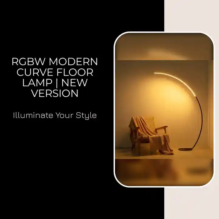 RGBW Modern Curve Floor Lamp | New Version by@Outfy