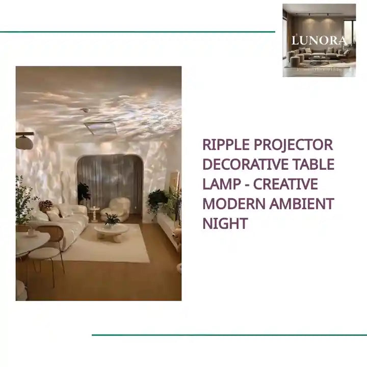Ripple Projector Decorative Table Lamp - Creative Modern Ambient Night by@Outfy